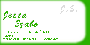 jetta szabo business card